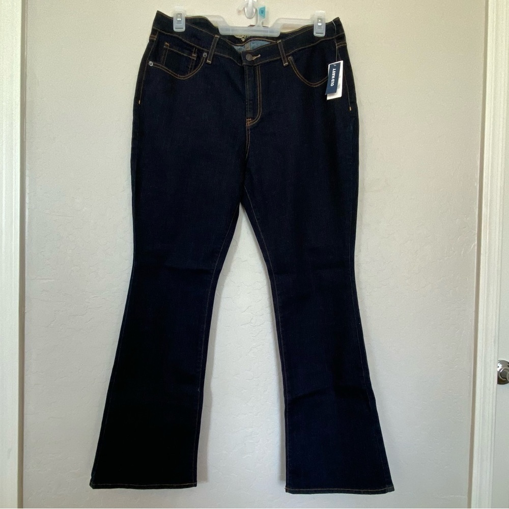 OLD NAVY DREAMER Stretch Blue Denim Low-rise Bootcut Jeans Size 16